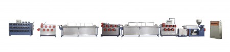 पीपी रत्तन-जैसी धागा निकालने वाली मशीन, वार्प धागा के लिए - एक्सट्रूडर रैटन-जैसी वार्प यार्न उत्पादन के लिए